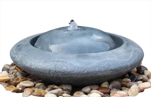 Quality Natural Flamed Granite Sphere Fountain , Outdoor Sphere Water Fountains For Backyards for sale