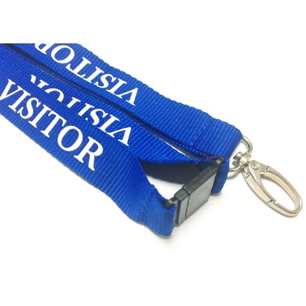 Egg Hook Safety Break Matched Custom Polyester Lanyards Polyester Material For Sports