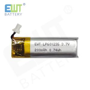 Wholesale Small Polymer Li-ion Rechargeable Cell Perfect for LP601235 3.7V 200mAh from china suppliers