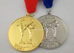 Gymnastics Metal Die Cast Medals , Zinc Alloy Custom Gold Medals