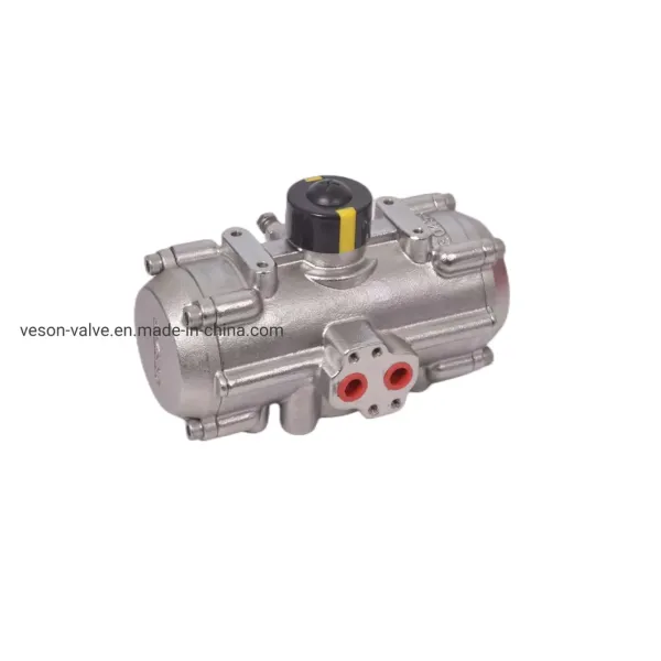 Stainless Steel Corrosion-Resistant Pneumatic Actuator with Hard Anodized Aluminum Rack Pinion Design