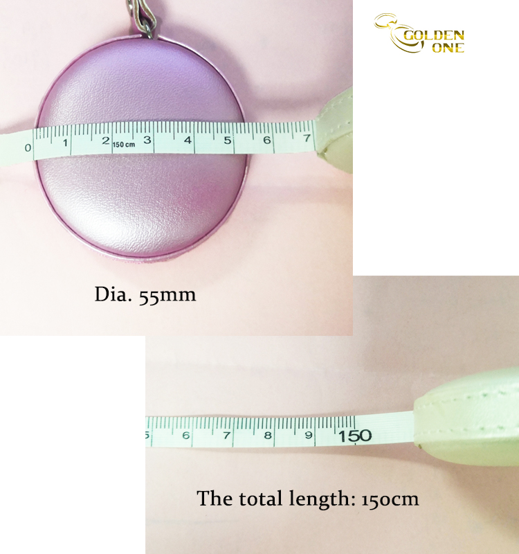 Custom Logo Mini 60-inch 1.5 Sewing Body Tape Soft Retractable Pu Leather Tape Measure For Sewing Craft