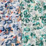 Lightweight 90-150gsm Chiffon Printed Woven Fabrics Softable For Dress