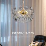 Decorative Post Modern Glass Luxury Led Crystal Chandelier Bedroom Dining Room