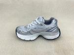Women white silver sport shoes with thick soled and breathable mesh upper PU