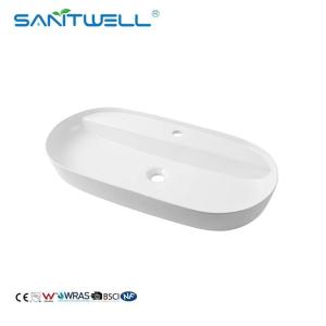Wholesale Factory Direct Supply AB8473 Above Counter Sink Matt White Vessel Wash Hand Basin For Bathroom from china suppliers