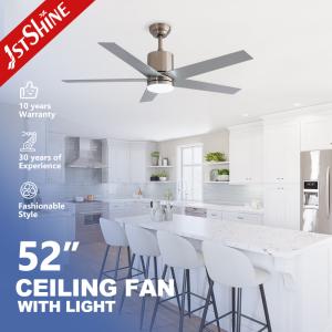 Wholesale Satin Nickel Modern LED Ceiling Fan With 5 MDF Blade DC Motor Home Decorative from china suppliers