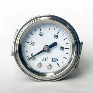 Wholesale 40mm 100 Psi Pressure Gauge Axial Mount Manometer Acc 2.5 U Clamp Pressure Gauge from china suppliers