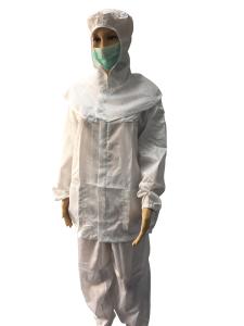 Wholesale Cleanroom ESD Safe Clothing Polyester Anti Static Jacket And Pants Class 1000 - 10000 from china suppliers