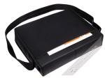 Mens Black / Green Fashion Micro Fiber Leather Mens Laptop Messenger Bag, 17