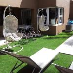 35mm Residential Fake Grass Mat / Artificial Green Roof Easy Clean Surface