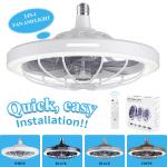 Moving Head Intelligent Dimming Home Decor Ceiling Fan 360 Rotating Remote