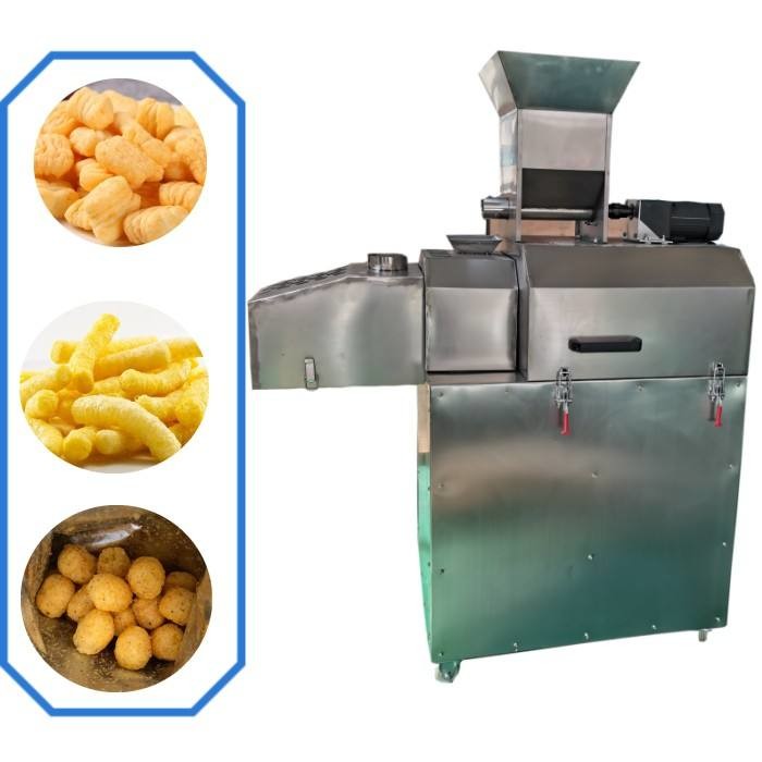 Easy Operation Stainless Steel Corn Puff Making Machine For Snack Food Extrusion