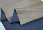 Brown Embossed Garment Leather Fabric 0.55 Mm Thickness Abrasion Resistant