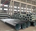 5mm Thick Q460 Dodecagonal HDG Transmission Steel Pole 90FT With Asphalt Coating
