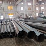 Q235 Electric Steel Pole 45FT Overhead Power Line Octagonal Galvanized Steel