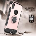 Ring Magnetic Armor bracket shatter-resistant Gold Silver Red Case For IphoneXS
