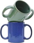 16 Ounce Set Of 2 Double Handle Ceramic Drinking Mug Dishwasher SAFE