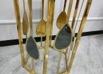 Stainless Glass Surface Hexagonal Gold Plated Coffee Table Light Luxury Design