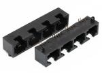 Black 8P4C Female Rj45 Multiple Port Connectors For Network Equipments