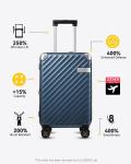 Carry On Luggage 22x14x9 Airline Approved - 35L Polycarbonate Expandable Hard