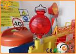 Traffic Barricade Lamp Solar LED Strobe Warning Lights Red Yellow Road Safety
