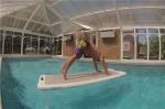 Custom Printed Inflatable Aqua Yoga Mat Air Track Fitness For Water Training