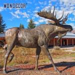 Brass Artwork Custom Bronze Sculpture Bronze Moose Statue Wildlife Decoration