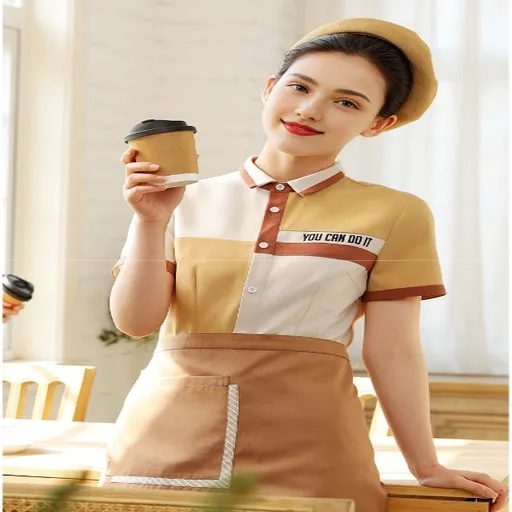 Latest Design Wholesale High-End Soft and Comfortable Restaurant Waiter Uniform