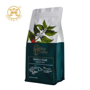 Wholesale Custom Ziplock Flat Bottom Coffee Bags Stand Up Zipper Coffee Bags 250g 500g 1kg from china suppliers