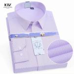 Formal Office Men's Shirt Short Long Sleeve Dress Shirt in Viscose/Polyester