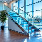 Compact 316 Stainless Steel Handrails with Polished Finish for Glass Railings