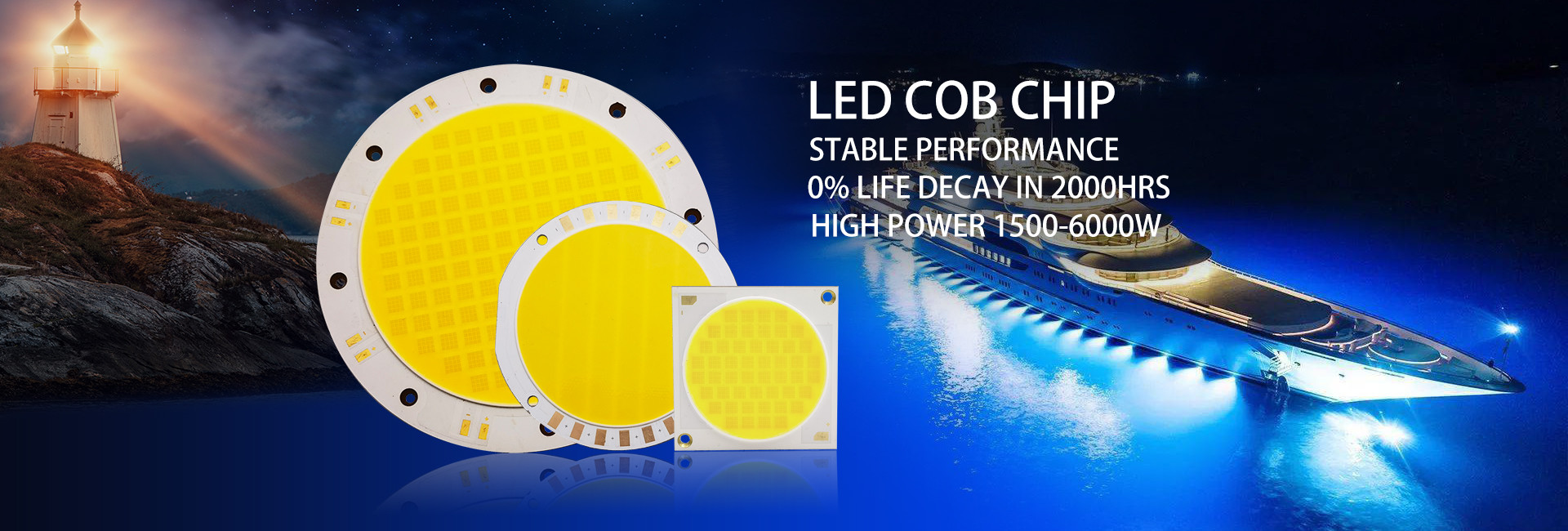 1500 2000W Flip LED Chips 2700K 6500K 35V 38V For Outdoor Lighting