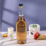 High Flint 700ml Spirit Glass Bottle With Cork Lid Thick Base Luxury Package For