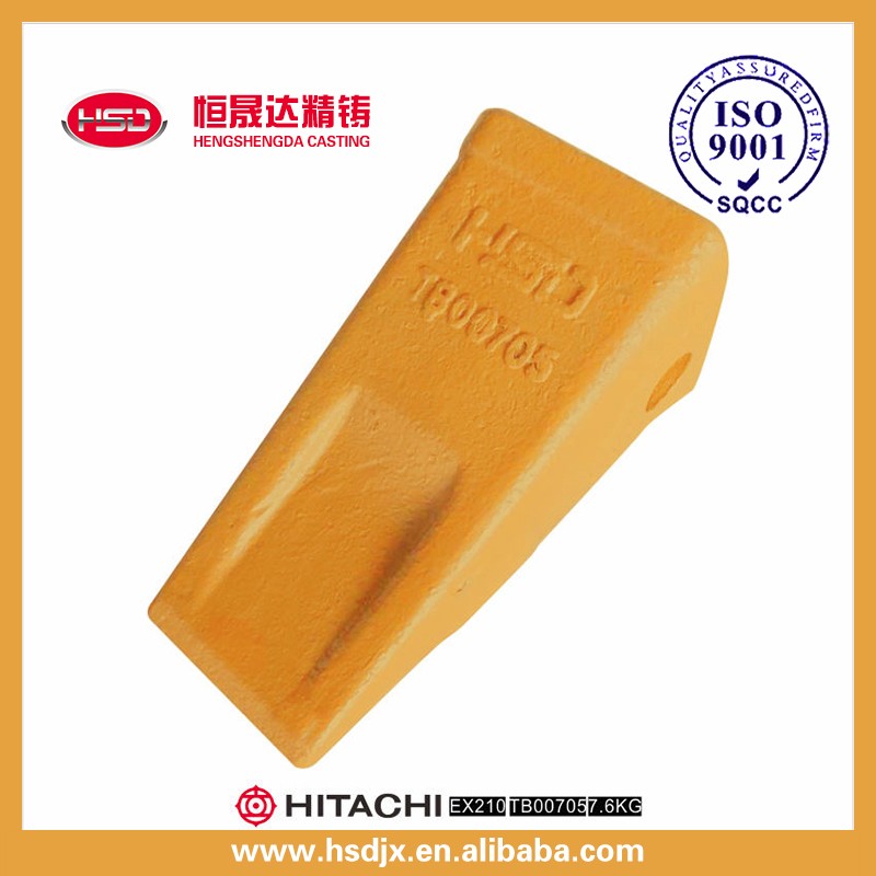 EX210 Hengshengda Bucket Tooth Steel Casting Excavator Part Rock Bucket Teeth for Earth MovingTB00705