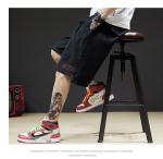 Customized S M L Ascetic Men Streetwear Shorts Khaki Black White