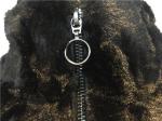 Girls Black Color Faux Fur Coat With Funnel Collar Zip Through TW77402