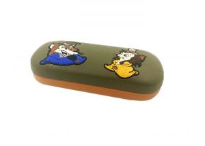 Wholesale Fox Embroidery Covered Kids Eyeglass Case Clam Shell Style PU Kids Glasses Case from china suppliers