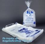 LDPE ice cubes packing carry out bags, insulated dry cold ice bag/Transparent