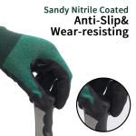 Cut Resistant A2 Nitrile Coated Reinforced Finger Gloves Anti-Slip Labor