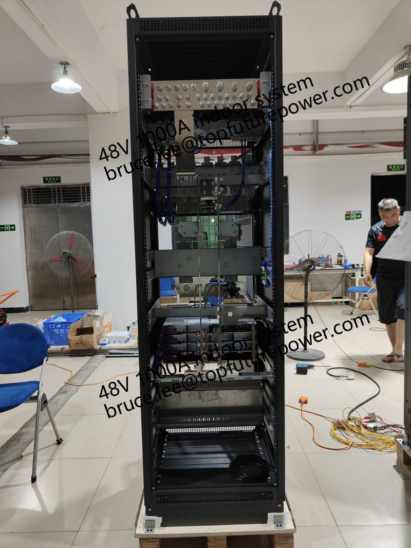 Custom Made FP2 48Vdc 48kw 1000A Indoor Telecom Cabinet Eltek Rectifier Smartpack2 Controller 3 Phase 208V SPD BDLD