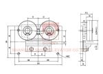 Lift Guide Shoes Elevator Components , Allowable Gross Mass ≤ 800kg