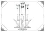 Grace Straight Tube Clear Glass Bong With Birdcage Perc Hookah For Smoking 15''