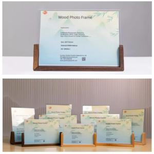 Wholesale Custom Family Acrylic Picture Frames With Wood Base from china suppliers
