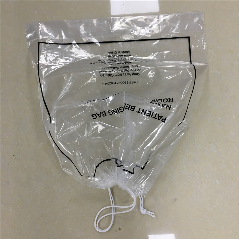 Biodegradable Drawstring Patient Belongings Bag,Manufacturer of Patient Belonging Bag with Rigid Handle OEM Available