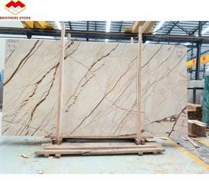 Wholesale Interior Stair and Floor Tiles Solfitel Gold Marble Big Slab in Modern Natural Style from china suppliers