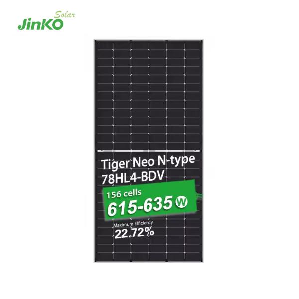 Bifacial Jinko 610W 615W 620W 625W 630W Mono-Facial Module with 182mmx182mm Cell