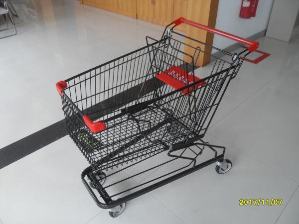 Quality 125L Supermarket Shopping Trolley With 4 Swivel Flat Casters 941 x 562 x 1001mm for sale
