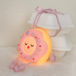 Wholesale MissDonut Lamp Cute Donut Night Light Soft Silicone Lamp Kids Baby Nursery Nightlight LED Touch Light Kids Bedroom Decor from china suppliers