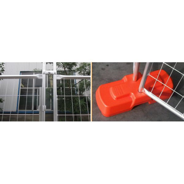 PVC Coated Temporary Perimeter Fence 50x100mm Mesh Hole for Construction